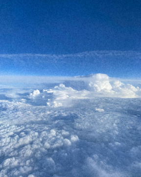 Clouds seen from above at altitude